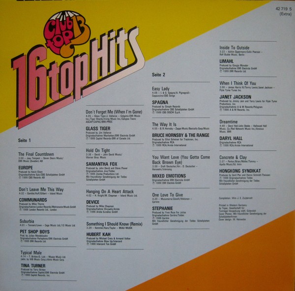 VA - Dance Night 70-80 LP side B (2022)