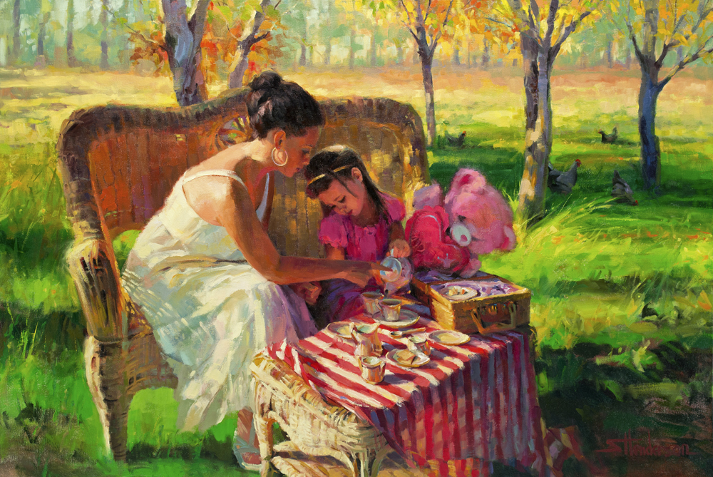 Afternoon Tea by Steve Henderson Oil ~ 32 x 48